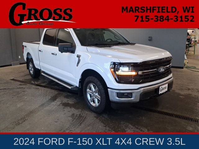 2024 Ford F-150 XLT in White — front three-quarter view