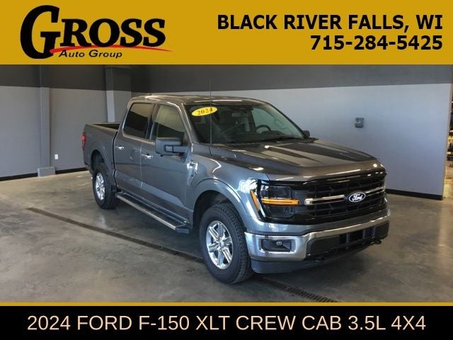 2024 Ford F-150 XLT in Gray — front three-quarter view