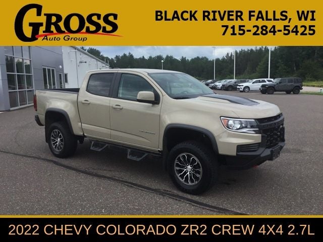 2022 Chevrolet Colorado ZR2 in Sand Dune Metallic — front three-quarter view