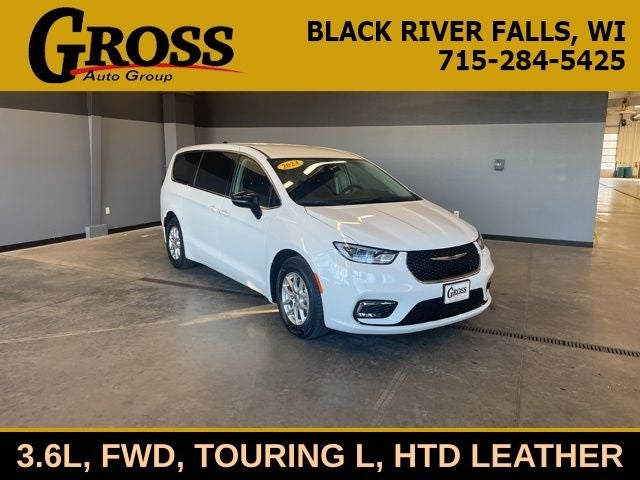 2024 Chrysler Pacifica Touring L in Bright White Clearcoat — front three-quarter view