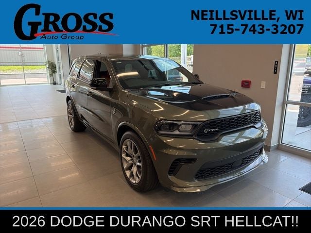 2026 Dodge Durango SRT Hellcat in Green Machine Exterior Paint — front three-quarter view