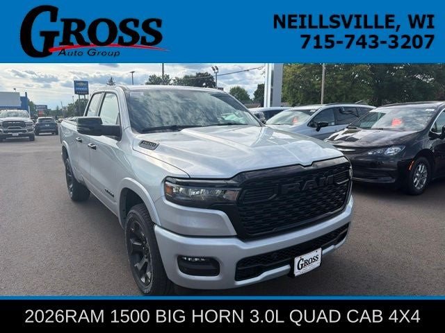 2026 RAM Ram 1500 Big Horn/Lone Star in Silver Zynith Exterior Paint — front three-quarter view