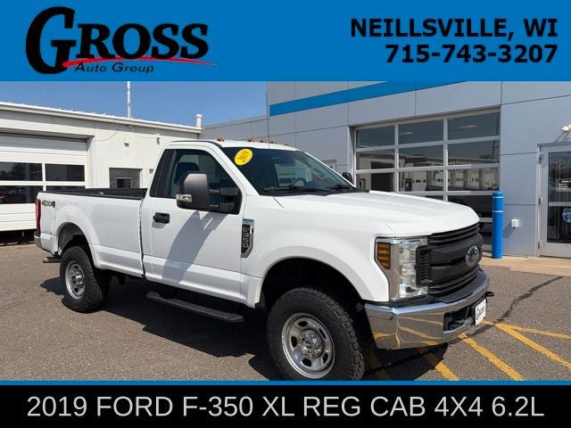 2019 Ford F-350 XL in Oxford White — front three-quarter view