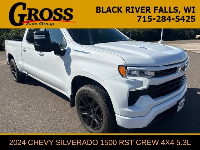 2024 Chevrolet Silverado 1500 RST in Summit White — front three-quarter view