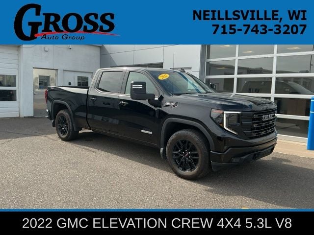 2022 GMC Sierra 1500 Elevation in Onyx Black — front three-quarter view