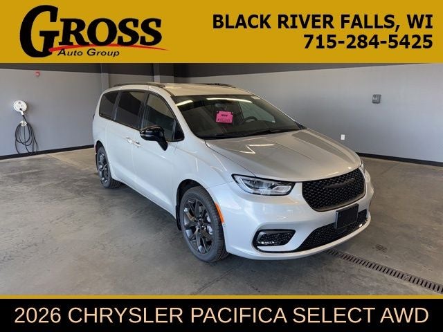 2026 Chrysler Pacifica Select in Silver Mist Clear-Coat Exterior Paint — front three-quarter view