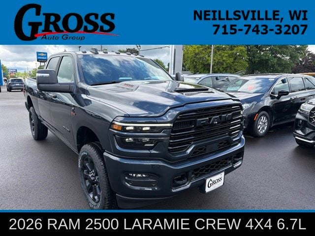 2026 RAM Ram 2500 Laramie in Forged Blue Metallic Exterior Paint — front three-quarter view