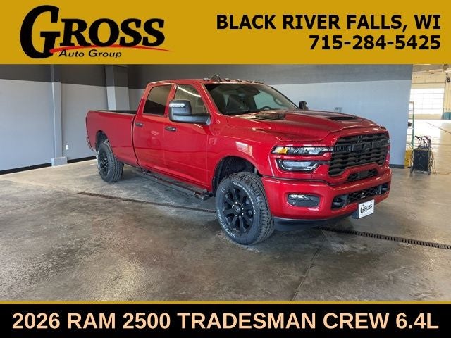 2026 RAM Ram 2500 Tradesman in Molten Red Pearl-Coat Exterior Paint — front three-quarter view