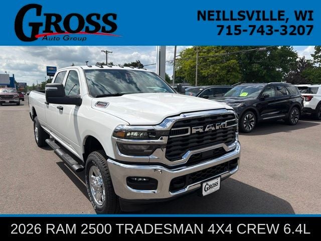2026 RAM Ram 2500 Tradesman in Bright White Clear-Coat Exterior Paint — front three-quarter view