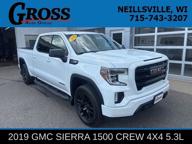 2019 GMC Sierra 1500 Elevation in White — front three-quarter view